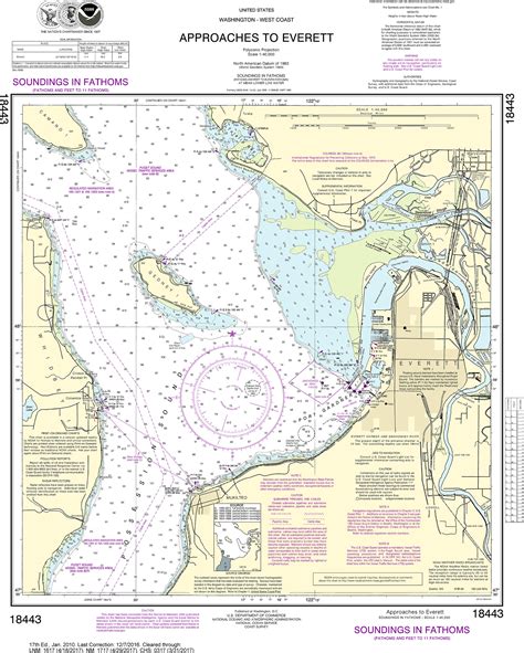 noaa nautical chart  approaches  everett