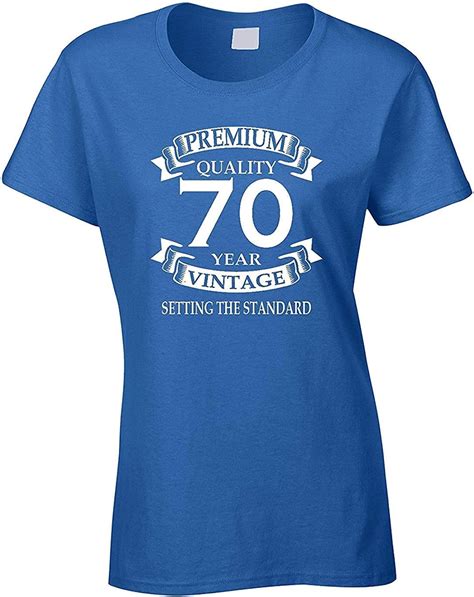 ladies womens 70th birthday t shirt quality celebration t idea