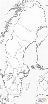 Sweden Map Coloring Pages Printable sketch template
