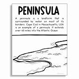 Peninsula Landforms Biomes Subject sketch template