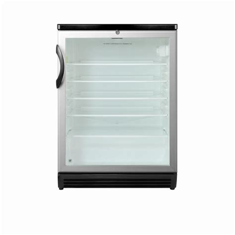 summit appliance  cu ft glass door mini refrigerator  black  lock scrbl  home