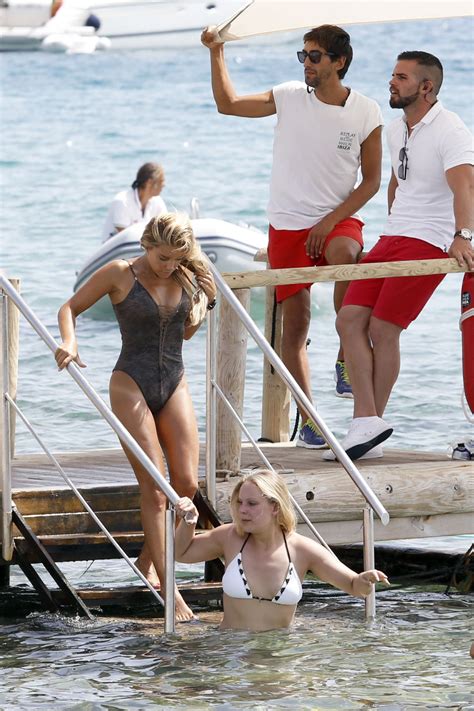 Sylvie Meis Hot In Swimsuit On The Beach Of Ibiza