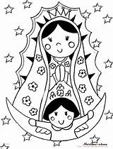 Guadalupe Virgen Coloring Pages Popular sketch template