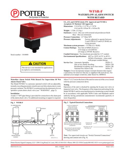 potter flow switch wiring diagram collection