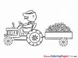 Pages Coloring Tractor Printable Sheet Title sketch template