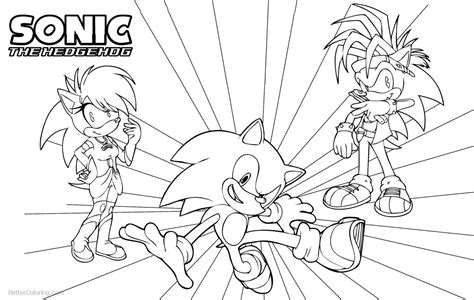 sonic  hedgehog coloring pages characters  printable coloring