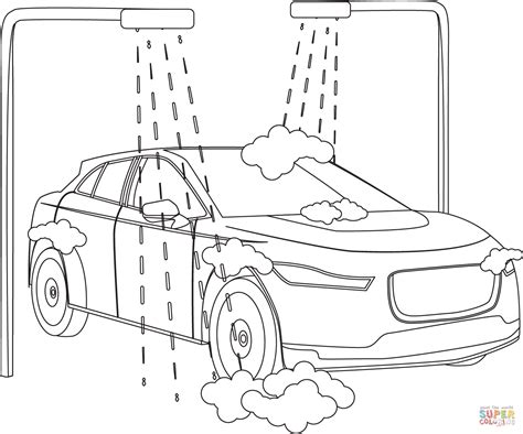 car wash coloring page  printable coloring pages