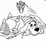 Coloring Snow Pages Buddies Dog Clifford Drawing Popular sketch template