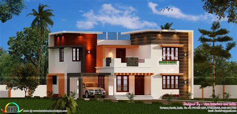 modern  bedroom  sq ft kerala home design  floor plans