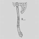 Axe Leviathan Hatchet Godofwar sketch template