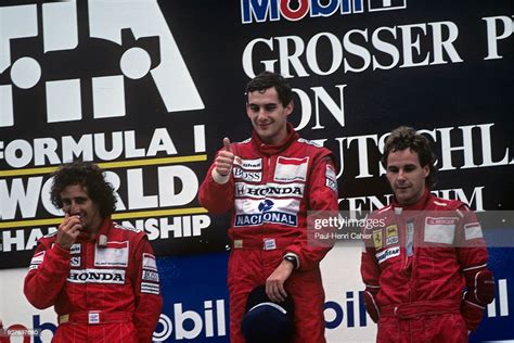 Ayrton Senna Alain Prost Gerhard Berger Grand Prix Of Germany