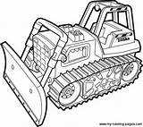 Bulldozer Excavator Tonka 4x4 Jcb Dozer Bull Vervoer Colorier Kleurplaten sketch template