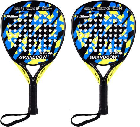 buy grandcow tennis paddle racket padel carbon fiber surface  eva memory flex foam core