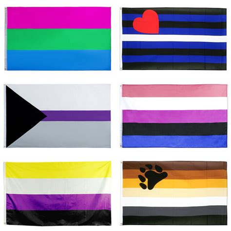3x5ft Polyester Rainbow Polysexual Bisexual Flag Gay Leisbian Pride