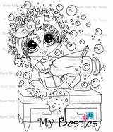 Baldy Sherri Coloring Bestie Daisy Img24 Digi Stamp Instant Doll Do sketch template