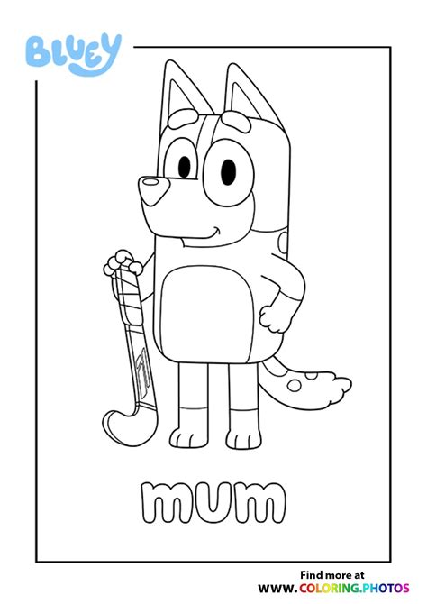 bluey honey coloring pages kids printable fun muffin sketch coloring page