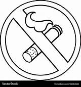Smoking Drawing Sign Cartoon Line Allowed Vector sketch template
