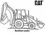 Backhoe Excavator Caterpillar Blippi Loader Kolorowanka Druku Template ładowarka Fiverr Pesada sketch template