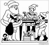 Natale Coloriage Ordinateur Sur Babbo Pere Dessin Santas Kerstman Kleurplaat Werkplaats Imprimer Thuis Speelgoed Wordt Elfi Colorier sketch template