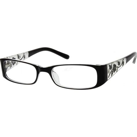 black rectangle glasses 339121 zenni optical eyeglasses womens
