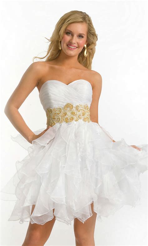 white prom dresses dressed  girl
