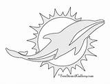 Dolphins Miami Stencil Nfl Dolphin Coloring Pages Pumpkin Stencils Logo Printable Carving Football Color Freestencilgallery Choose Board Sheets Sports sketch template