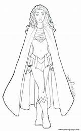Coloring Pages Superwoman Supergirl Getcolorings Color sketch template