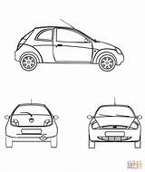 Ford Ka Coloring Pages Drawing Printable Explorer Categories sketch template