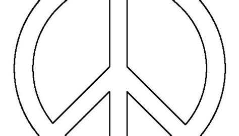 peace sign pattern   printable outline  crafts creating