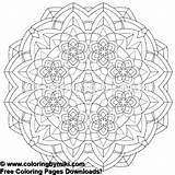 Kaleidoscope Coloringbymiki sketch template