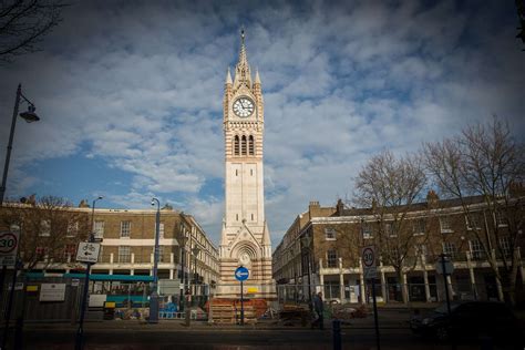 gravesend clock tower   pink  blue  baby loss awareness week