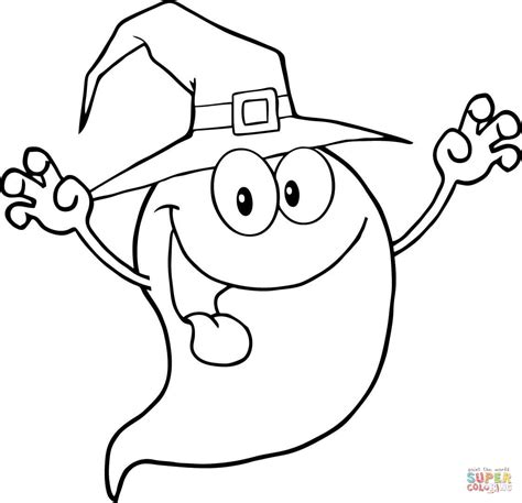 ghost coloring pages cartoon sketch coloring page