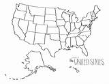 Map States Blank United Printable Simple Label Outline Coloring Drawing Usa Template Without America Geography Line Color Labels Clipart State sketch template