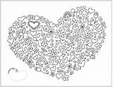 Coloring Pages Hard Valentine Color Valentines Printable Kids Adults Mandala sketch template