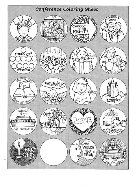 mormon share general conference coloring page lds general