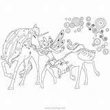 Unicorns Xcolorings 1024px sketch template