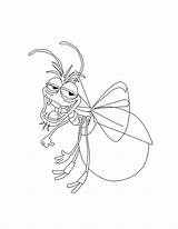 Coloring Ray Firefly Pages Cajun Frog Princess Lovesick Color Print Disney Hellokids sketch template