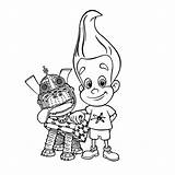 Jimmy Neutron Coloring Pages Books sketch template