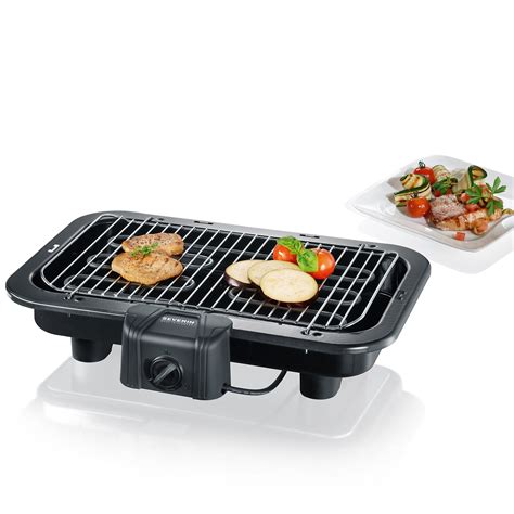 severin   electric barbecue grill black buy   united