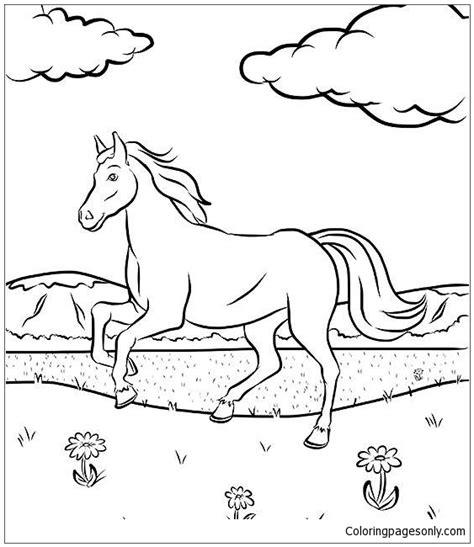 running horse  coloring page  printable coloring pages
