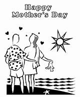 Coloring Mom Pages Dad Mother Beach Library Clipart Happy Illustration Go Popular sketch template