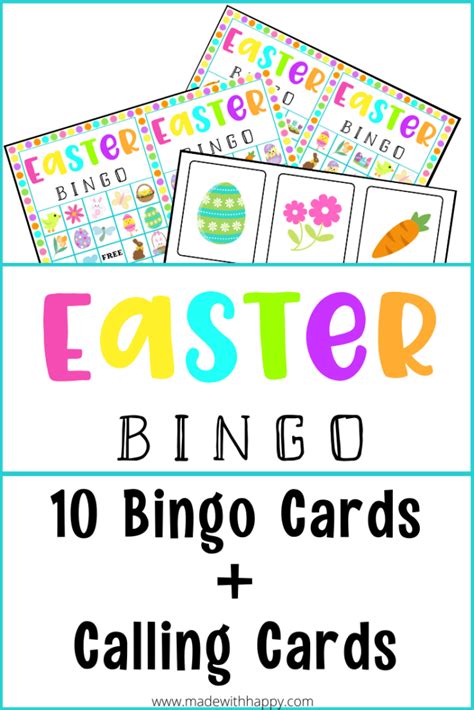 printable easter bingo game fun    family