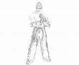 Jin Tekken Kazama Coloring Larger Credit Sketch sketch template