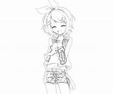 Rin Vocaloid Miku Kagamine Hatsune Library sketch template