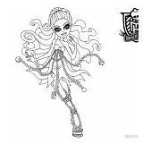 Monster High Coloring Pages Spectra Elfkena Dolls Tagged Toys Posted Girls sketch template