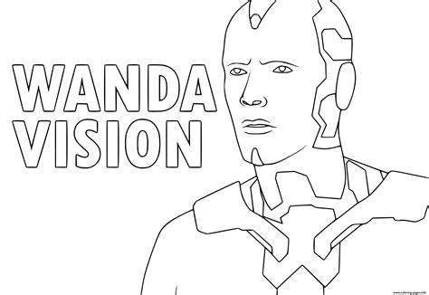 vision official member   avengers coloring page printable