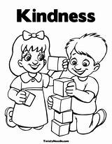 Coloring Kindness Pages Acts Showing Printable Friendship Preschool Drawing Act Color Clipart Random Kids Friends Sheets Children School Clip Theme sketch template
