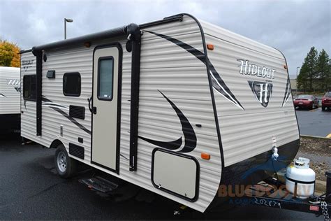 keystone hideout single axle travel trailer lets  camping blue dog rv
