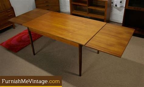 vintage narrow danish modern teak dining table