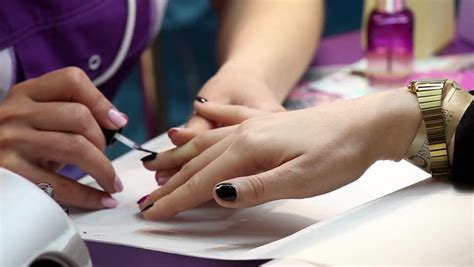 manicure  spa salon nails stock footage video  royalty